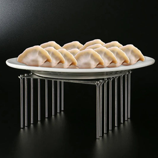 Pot Lid Rack Pan Lid Organiser Retractable Foldable Stainless Steel Plate Dish Holder Shelf Tableware Storage Kitchen Gadgets