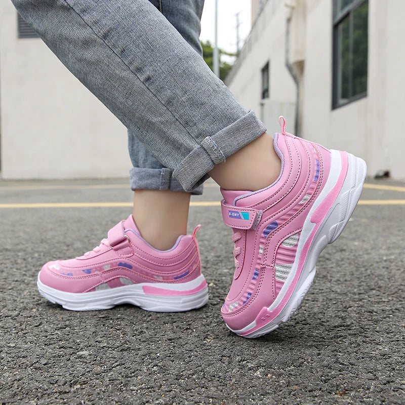 Girls’ Athletic Waterproof Shoes – Casual Sport Trainers for Outdoor Fun
