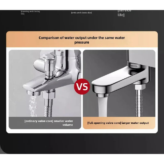 Bathroom Swivel Tub Spout Hand Shower Wall Mounted Bath Faucets Bathtub Tap Brass Bathtub Hot and Cold Mixer Shower