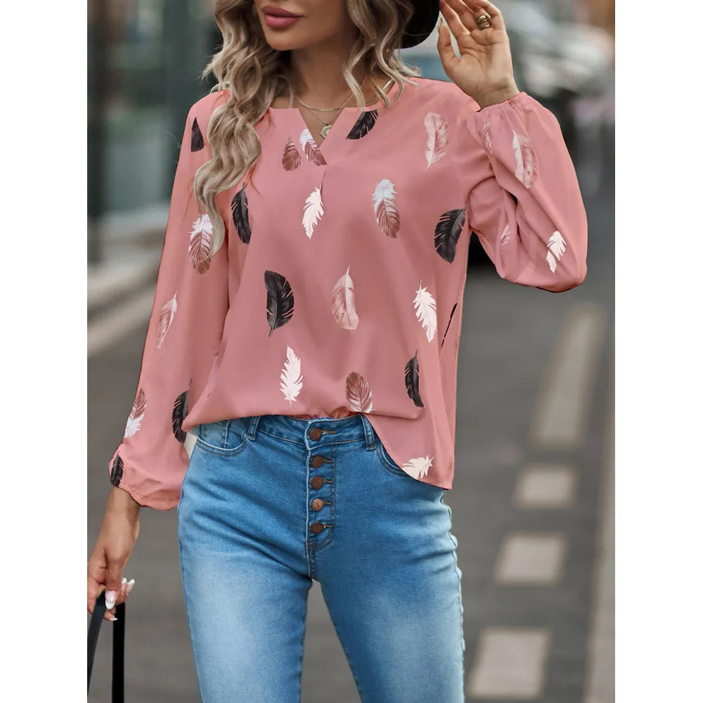 Feather Pattern Blouse