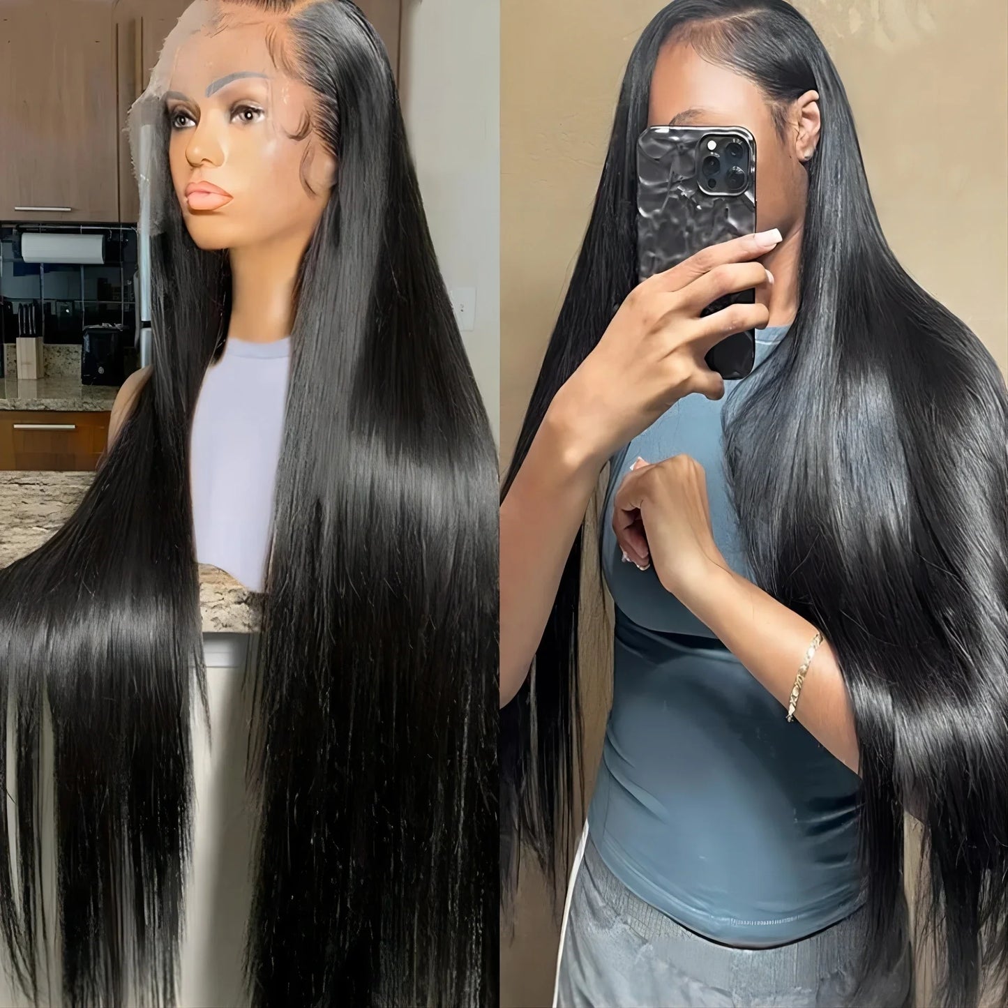 Lafino 200% Density Hd Lace Wig 13x6 Human Hair Straight 13x4 Lace Front Wig Human Hair Bone Straight Black Wig Brazilian Hair