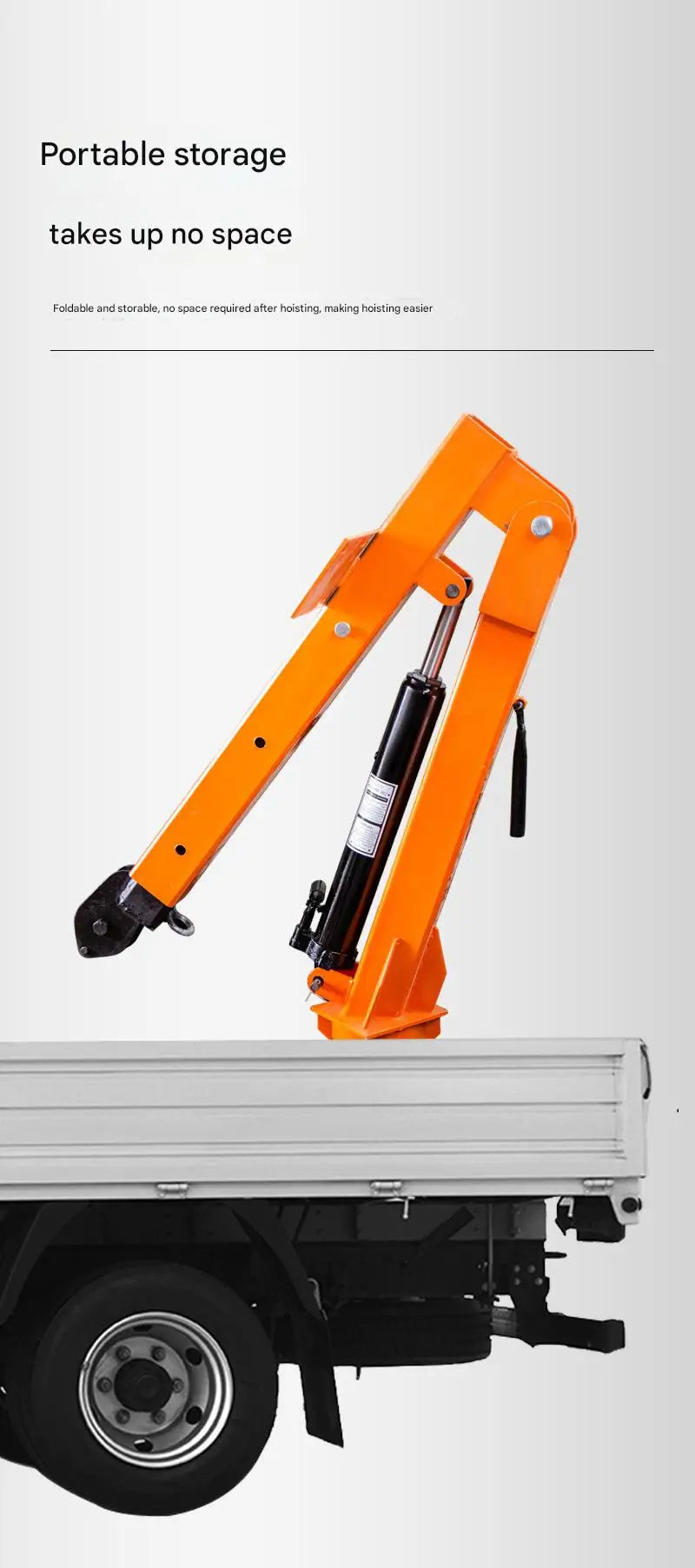 Mobile 500kg 800kg 1000kg mini lift mini pickup hydraulic telescopic boom truck crane lifting