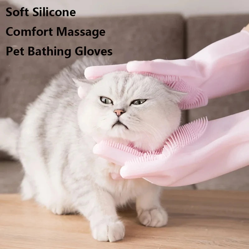 Pet Grooming Cleaning Gloves Bathing Shampoo