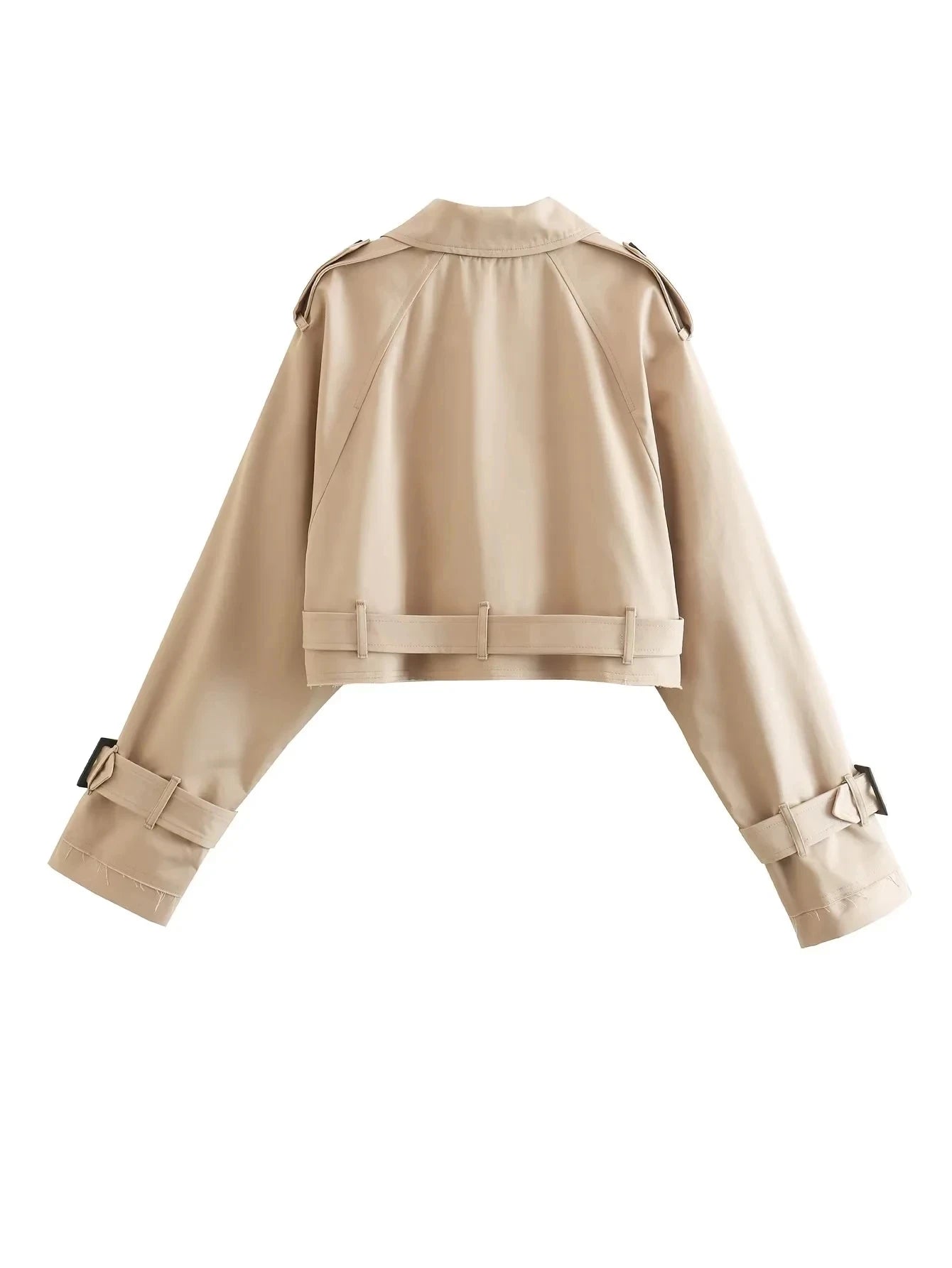 Belt Cropped Trench Coat