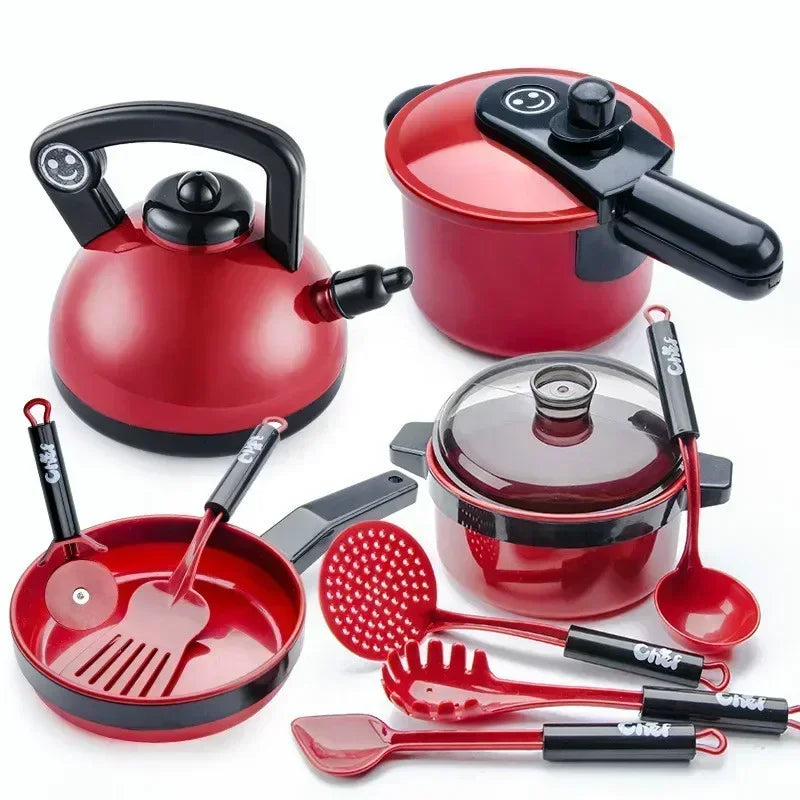 Set For Kids Kitchen Toys Girl Cooking Baby Cutting Fruit Cooking Kitchen Utensils Children's Simulation Education Pretend Play