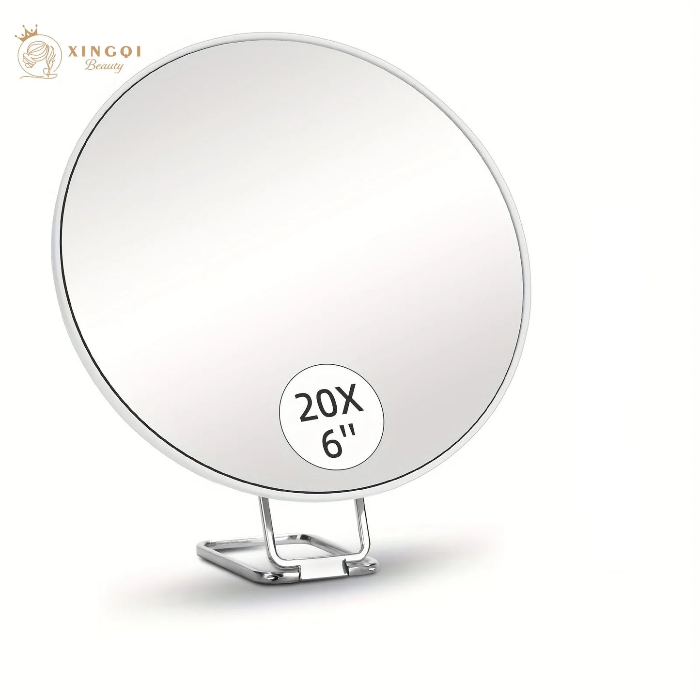 6" Round Make Up Mirror magnifying 10x 20x 30x Times With Suction Cups For Bathroom Mirror With 360 Stand