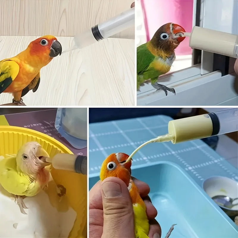 7-Piece Bird Feeding Syringe Set – Puppy & Kitten Nursing Feeder, Reusable Feeding Tools for Baby Birds, Parrots, Small Pets, and Orphaned Animals