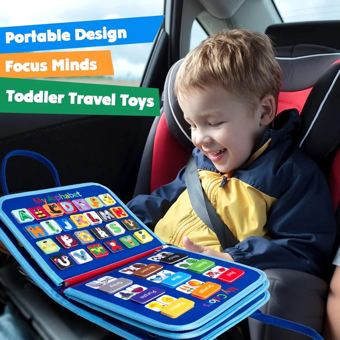 Busy Board Montessori Toys For Toddler Sensory Learning Fine Motor Skills Toys EducationalTravel Activity For Xmas Kids Gifts