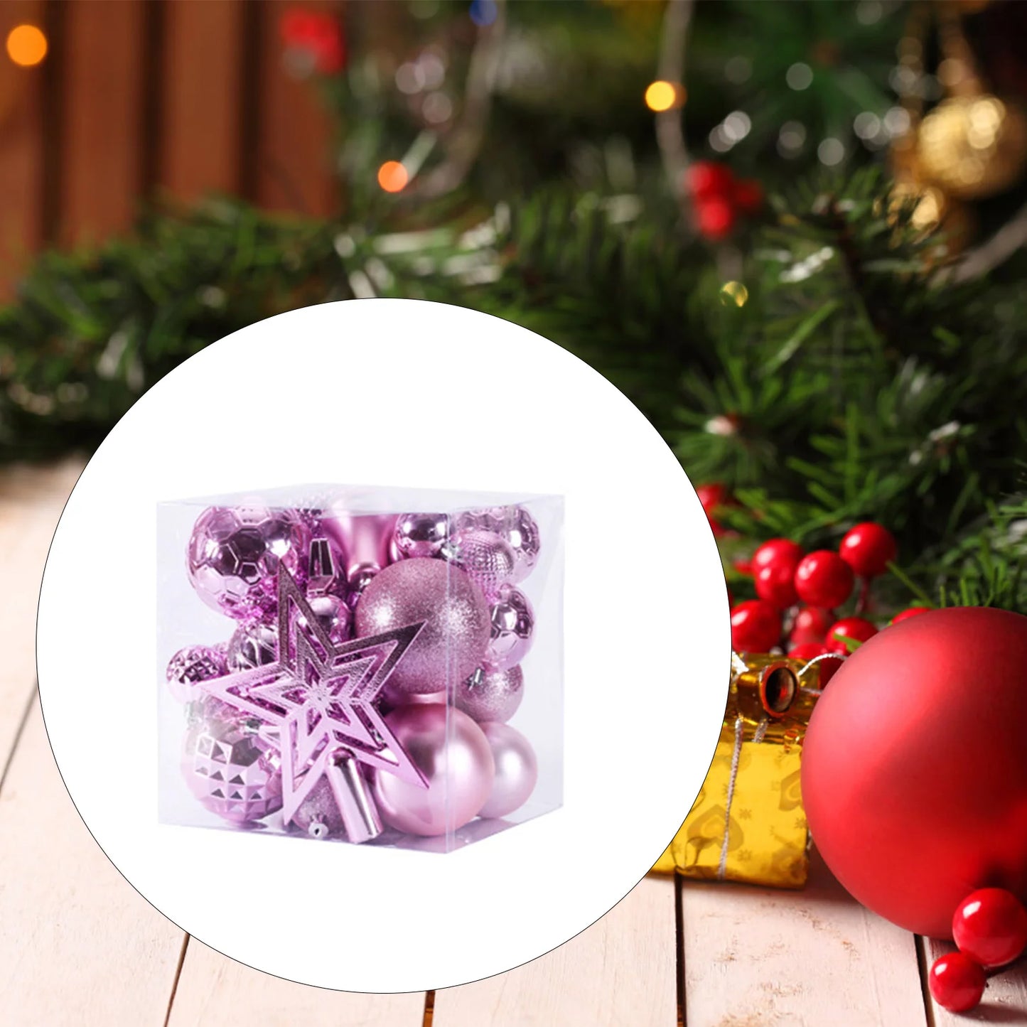 Christmas Tree Hanging Balls Decoration Easy to Hang Lightweight Durable Balls for Parties Weddings Office Buildings MIAO