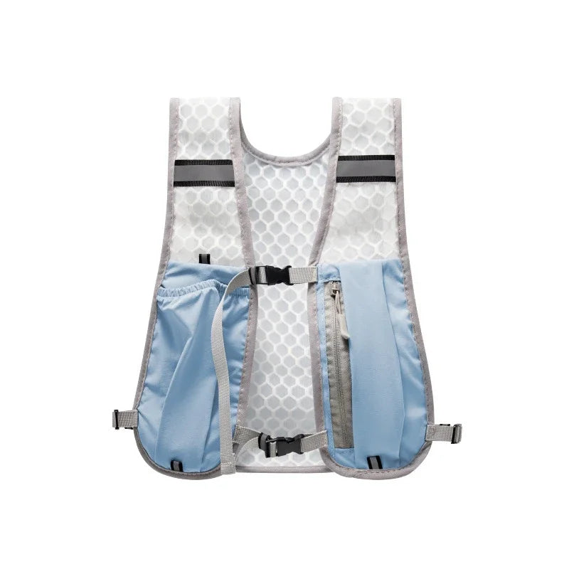 Lightweight Running Vest Reflective Safety Vest For Outdoor Cycling Climbing Hiking Sports Water Cup Storage Phone Organizer