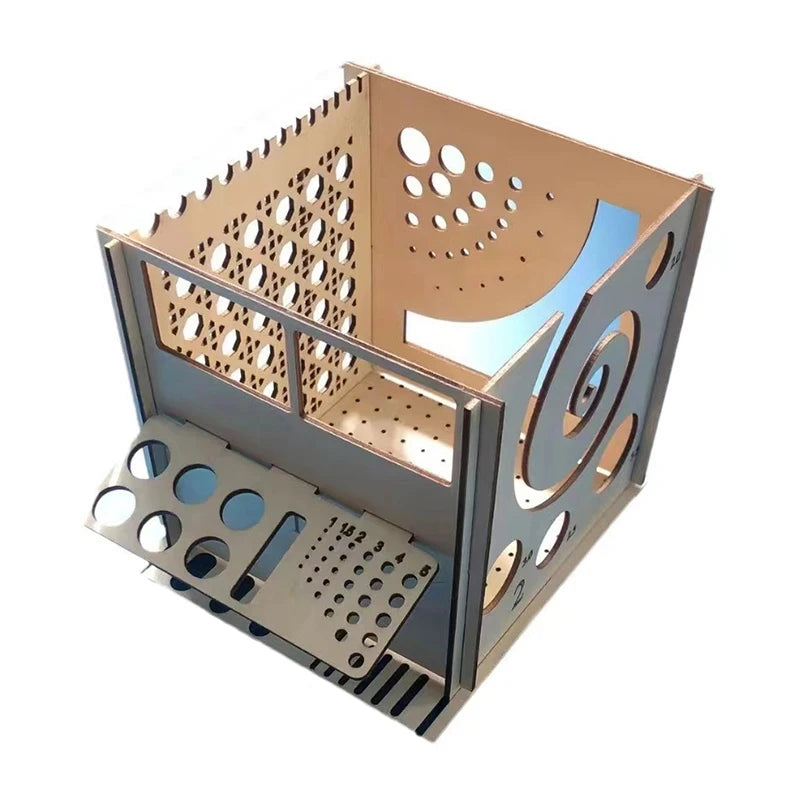 Creative Wooden Yarn Bowl Crochet Organizer Storage Holder DIY Wooden Yarn Dispenser Knitting Bowl For Knitting Crochet Skeins