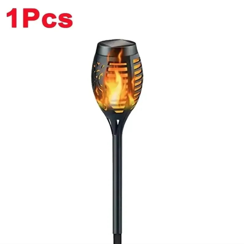 12 LED Solar Flame Torch Lights