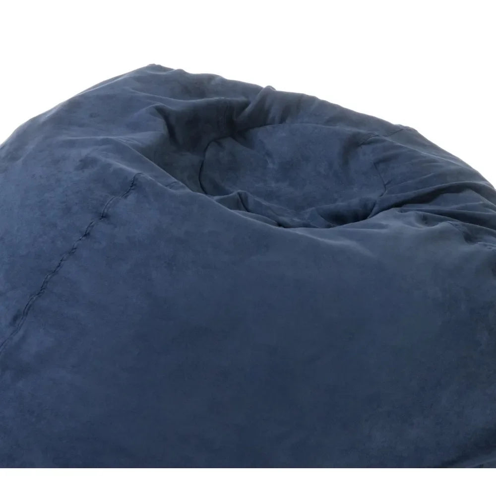 5-Foot Comfortable High-Density Shredded Foam Bean Bag Chair Removable Microsuede Cover Ideal Reading and Bedroom