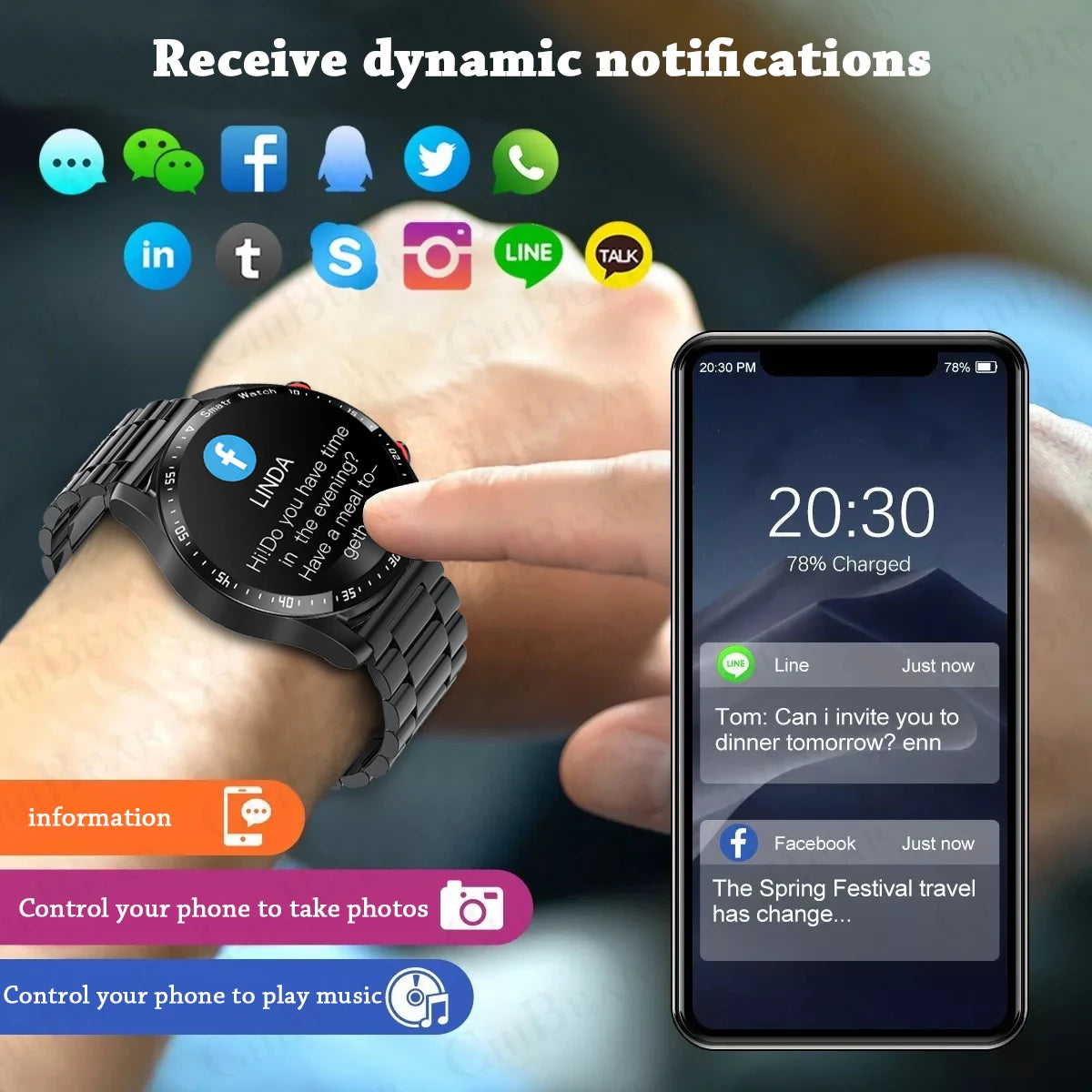 GT Series Smart Watch For Android IOS