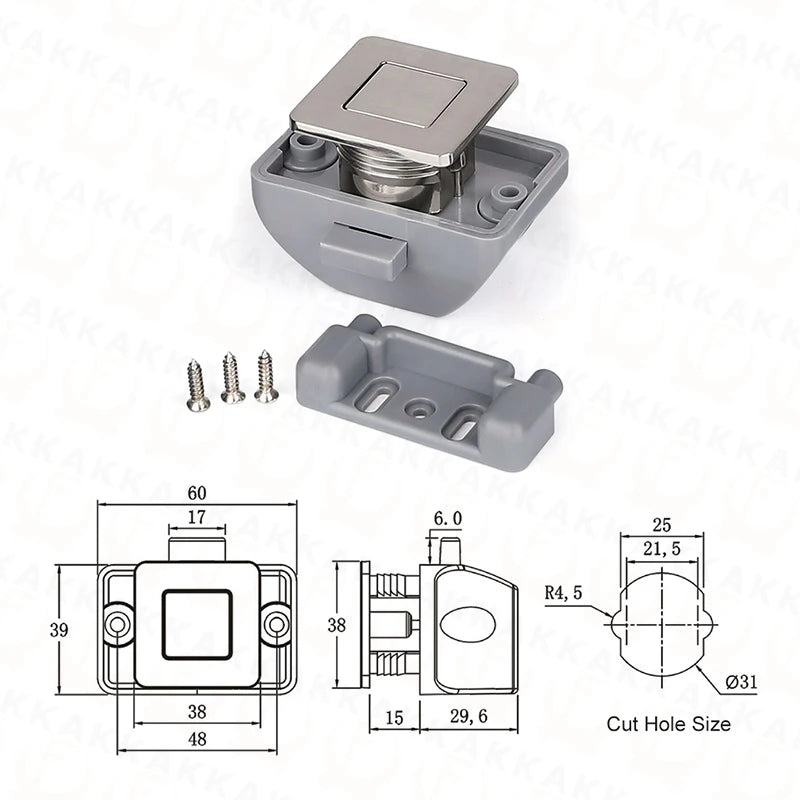 KAK 5pcs Push Locks