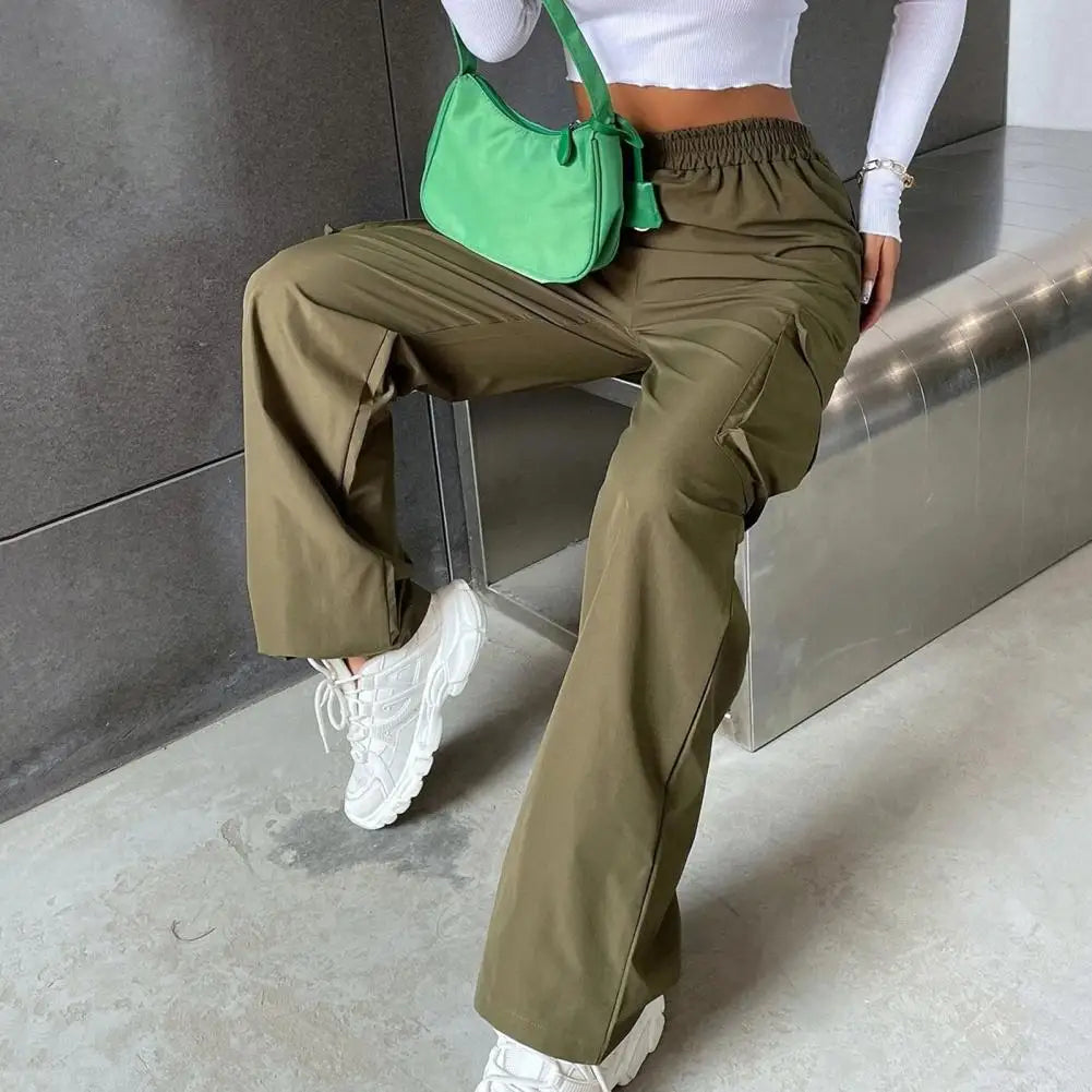 Women Cargo Trousers Korean Streetwear Casual Joggers