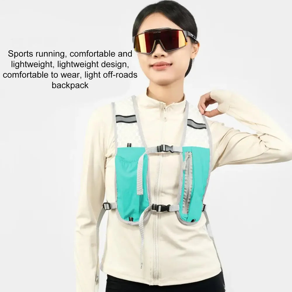 Running Vest Reflective Hydration Water Chest Pack Lightweight Running Water Bottle Storage Vest With Phone Holder Cycling Vest