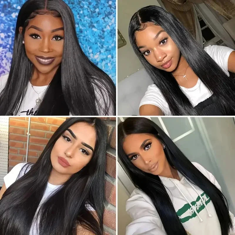 Lafino 200% Density Hd Lace Wig 13x6 Human Hair Straight 13x4 Lace Front Wig Human Hair Bone Straight Black Wig Brazilian Hair