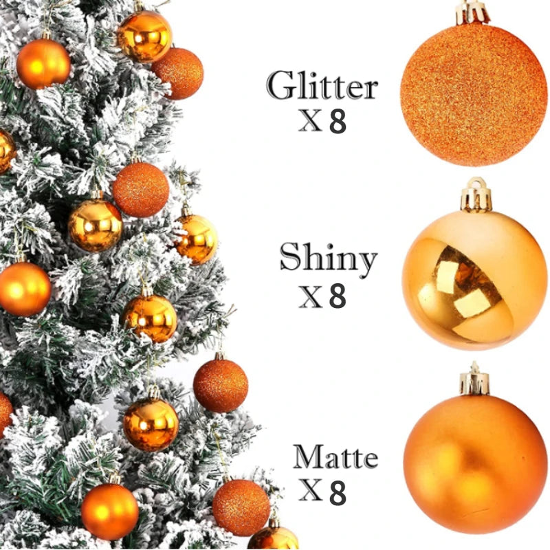 24-36Pcs Xmas Tree Balls Decorations