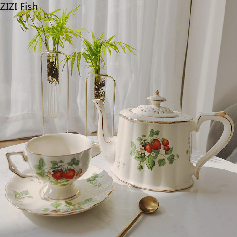 European Retro Coffee Cup & Saucer Set
