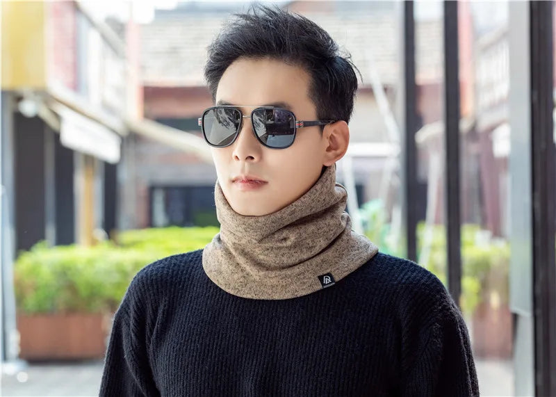 Unisex Solid Cashmere Ring Scarf