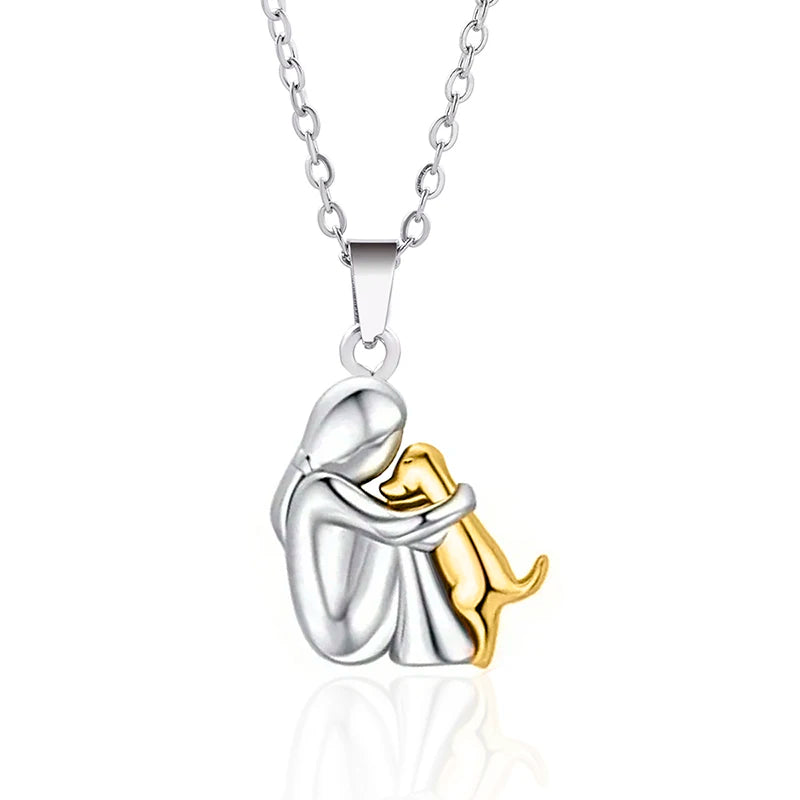 Women and Dog Shaped Necklace