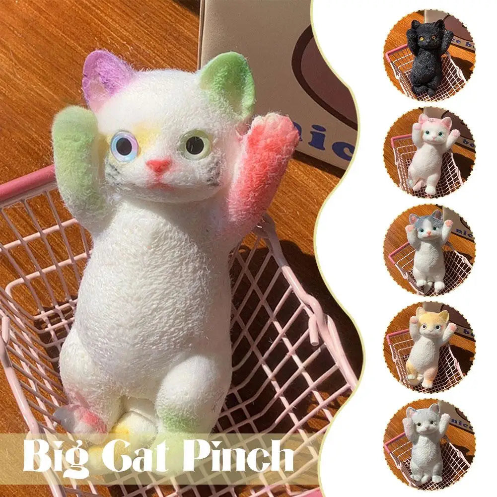 Anxiety Relief Cat Toy Realistic Cat Squeeze Toy for Stress Relief Soft Tpr Fidget Toy for Kids Teens Adults