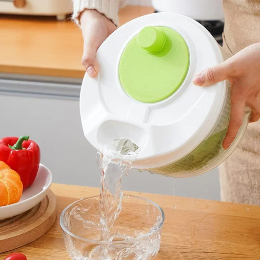 Lettuce Drain Basket Multifunctional Household Manual Vegetable Dehydrator - Salad Spinner with Fruit, Home Kitchen Gadgets