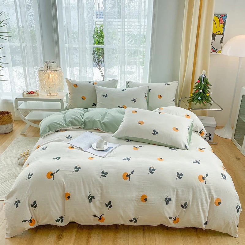 3-piece Cartoon Heart-shaped Duvet Cover & Pillowcases