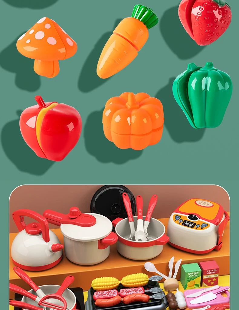 Kitchen Toys Cutting Fruit And Vegetable Food Kits