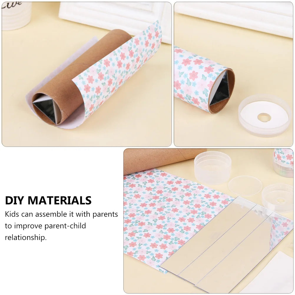 5 Sets Kids Diy Materials Handmade Kaleidoscope Kits Children Toys Educational Tools Craft Supplies Quality Learning