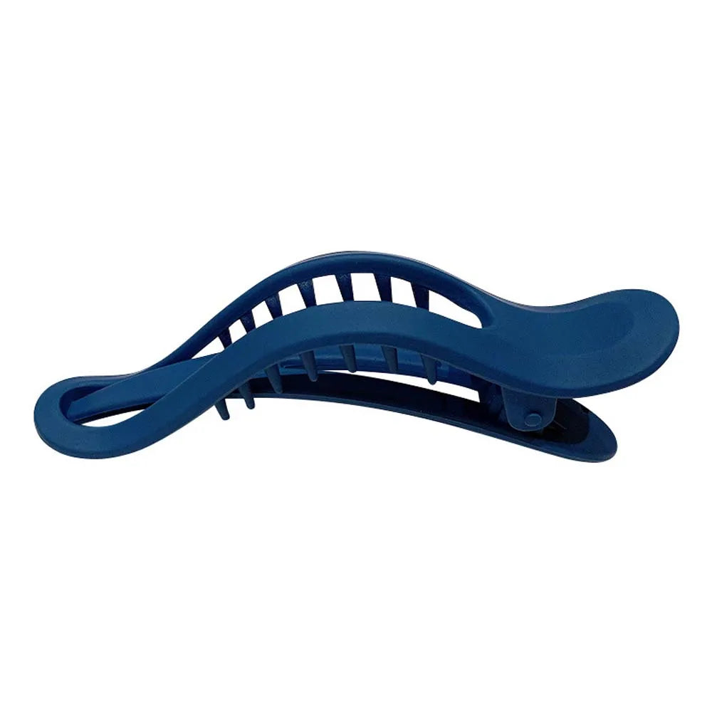 Large Matte Candy Color Hair Claw – Simple Plastic Duckbill Clip for Women and Girls