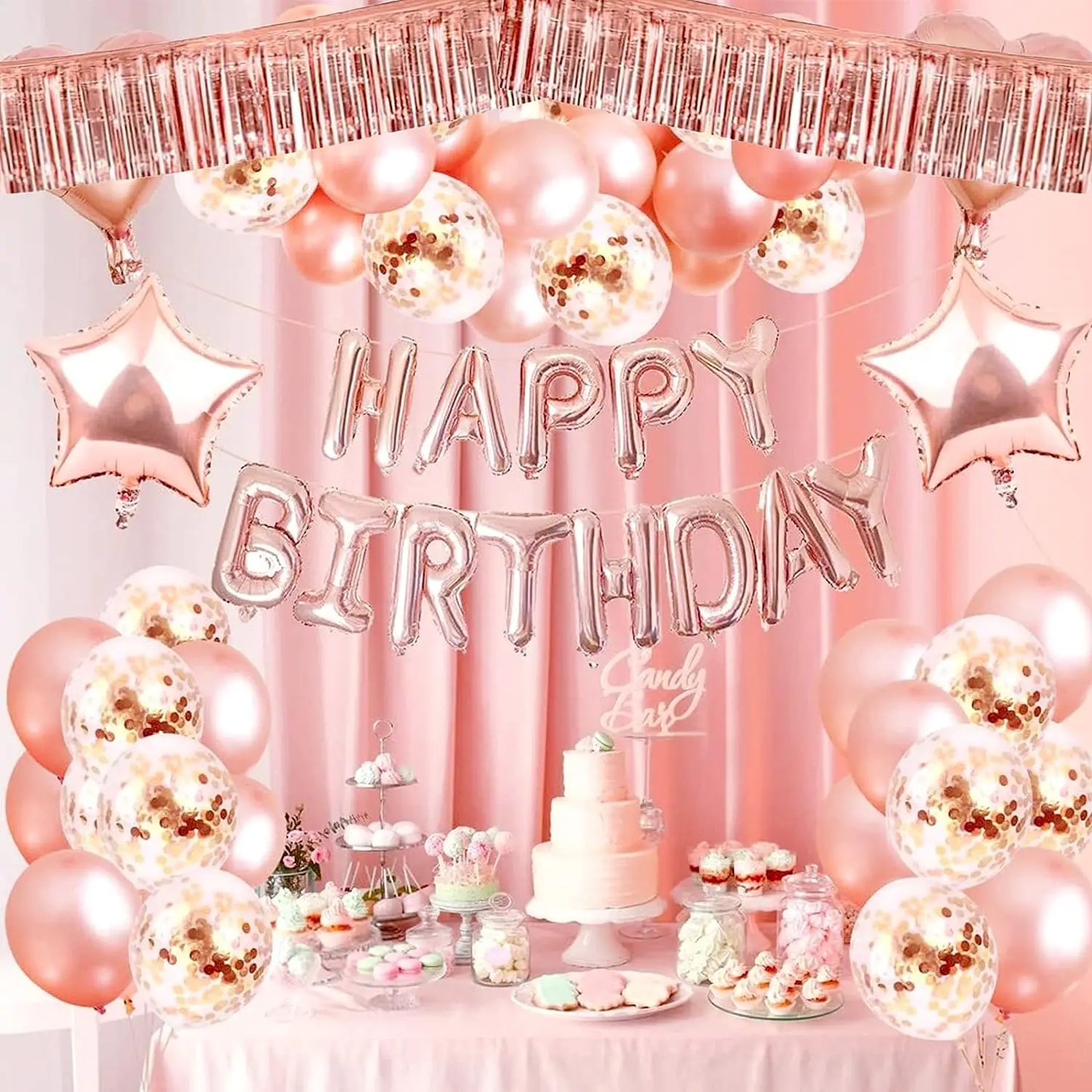 30x300CM Foil Fringe Garland – Streamer Curtain Banner for Wedding, Birthday, and Party Decorations