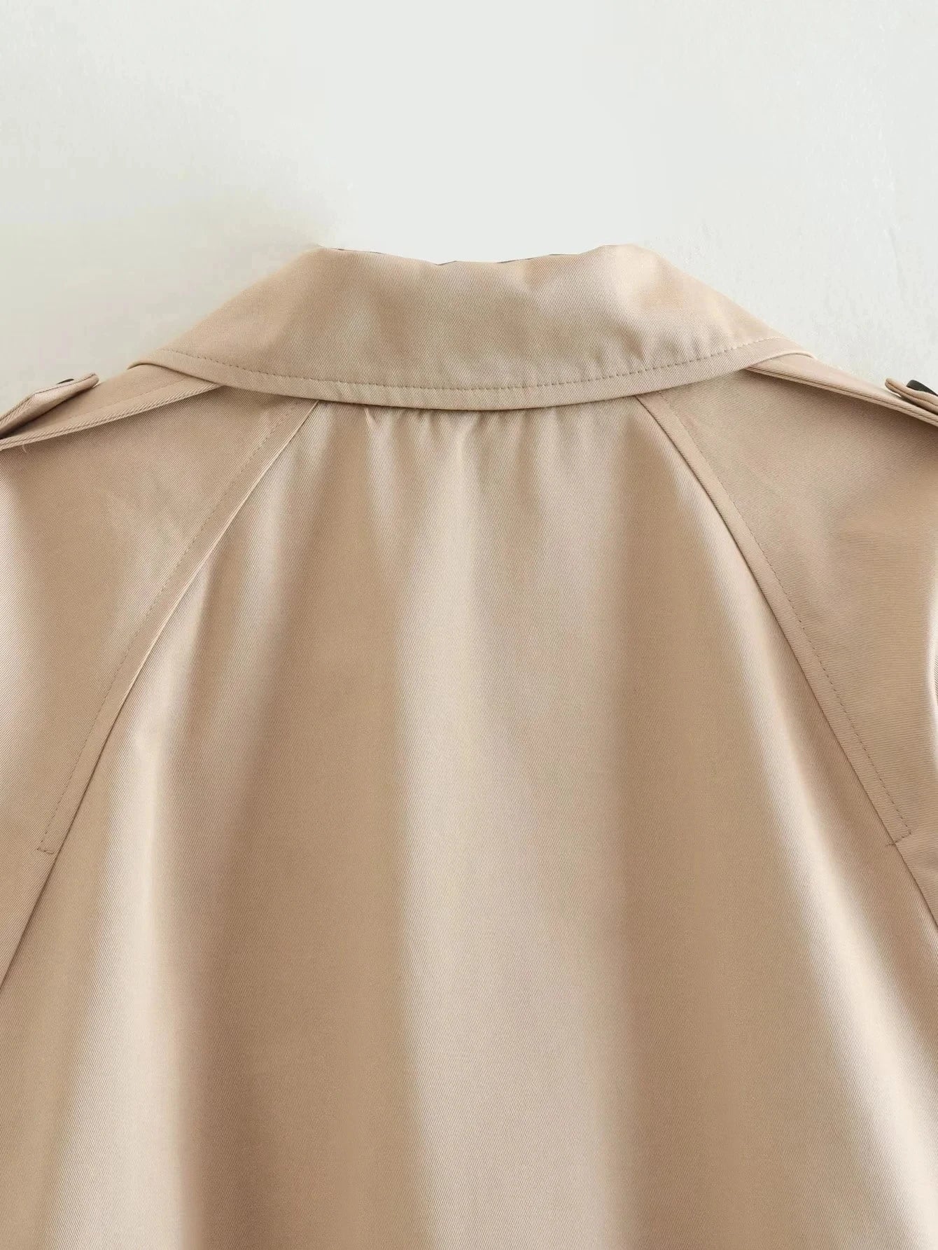 Belt Cropped Trench Coat