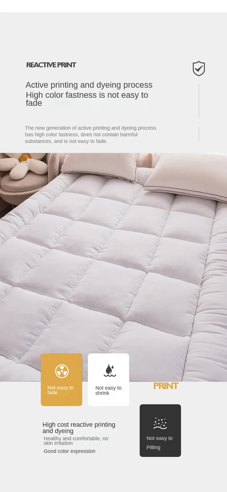 Queen Mattress Topper for Body Pain Relief