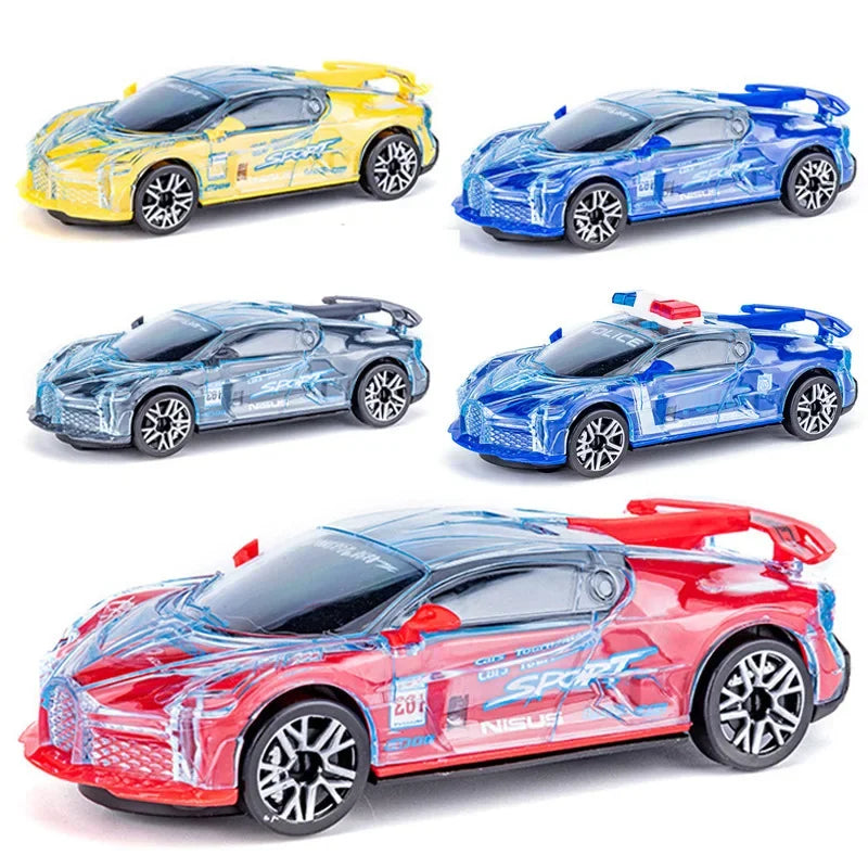Children Toys Cars Cool Universal Wheel Toy Car with Sound Electric Inertial Toy Sports Car Glowing Toy Car Kids Boy Toys Gift