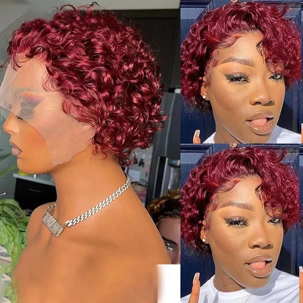 Pixie Cut Wig Human Hair 13x1 Lace Frontal Wigs Human Hair Short Bob Human Hair Wigs For Black Women Lace Front Human Hair Wig