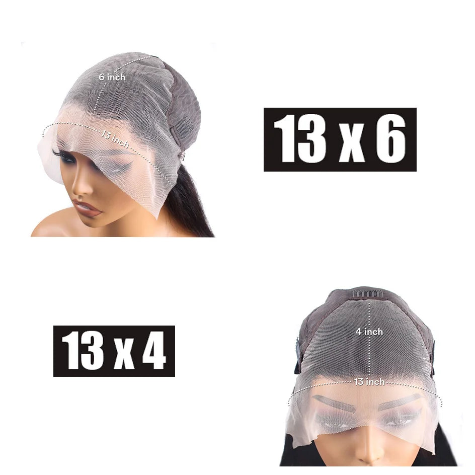 Lafino 200% Density Hd Lace Wig 13x6 Human Hair Straight 13x4 Lace Front Wig Human Hair Bone Straight Black Wig Brazilian Hair