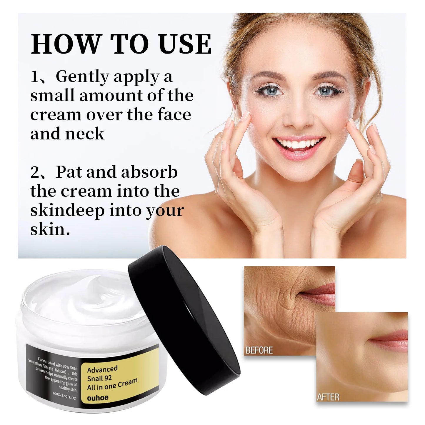 Advanced Snail Anti-Aging Serum Collagen Moisturising Cream