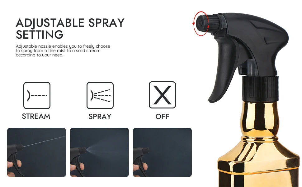 300ML Electroplating Barber Water Spray Bottle