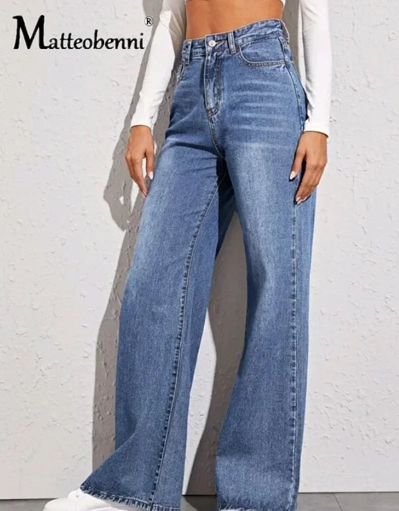 High Waist Straight Jeans