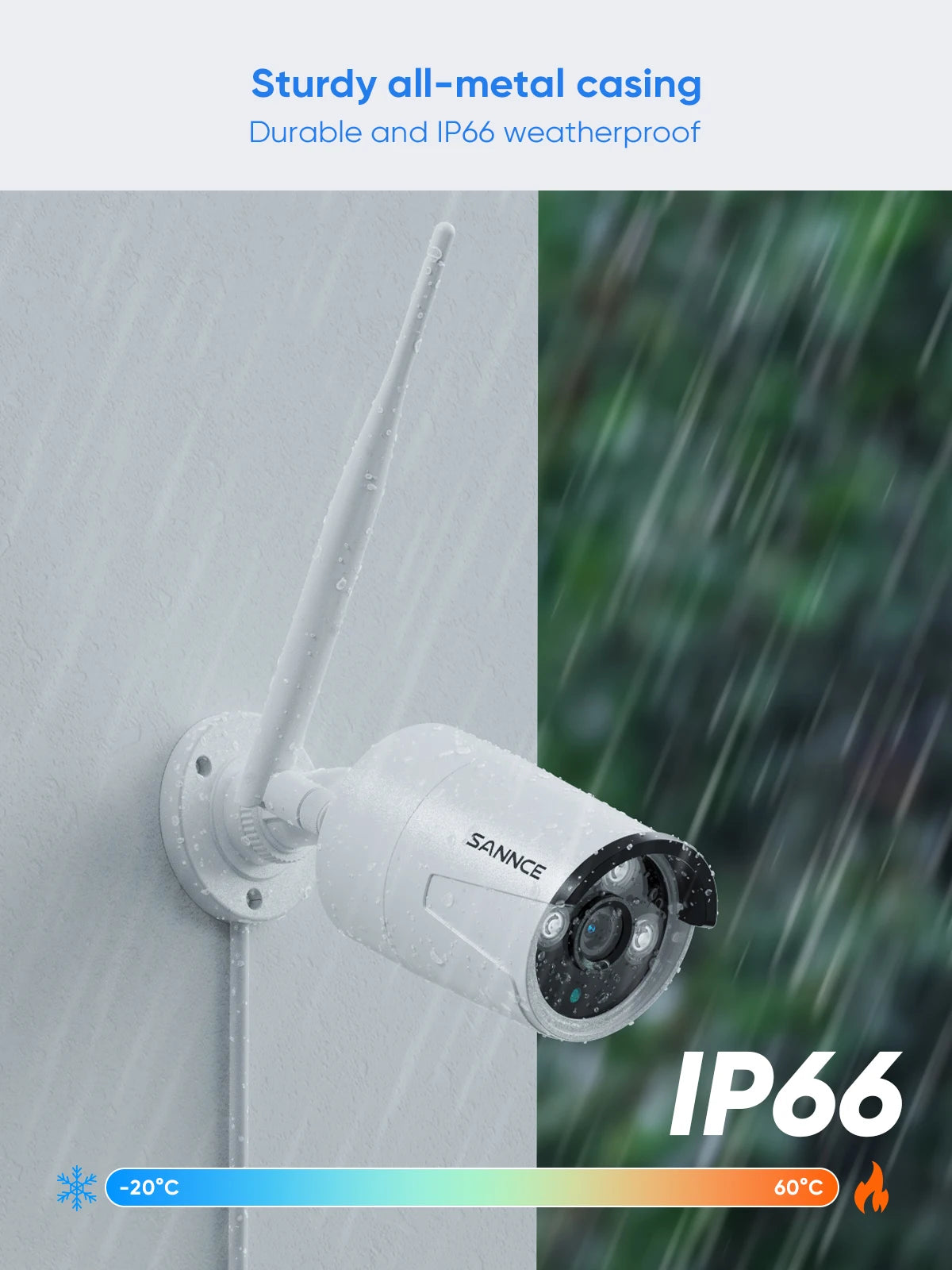 SANNCE 5MP WiFi CCTV Camera System 10CH NVR Two Way Audio Security Camera Video Surveillance Kit Outdoor Wireless IP Cameras