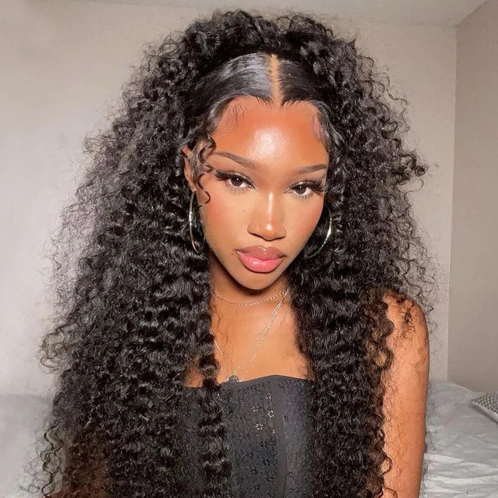 Deep Wave 250% High Density 13x6 HD Lace Frontal Human Hair Wig Brazilian Curly Water Wave Lace Frontal Wigs For Women CEXXY