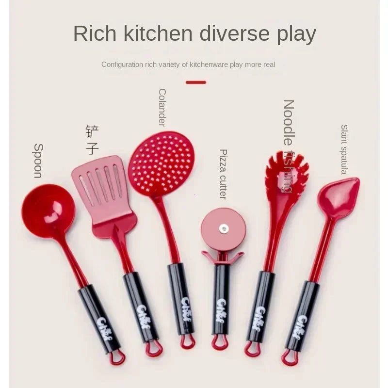Cooking Kitchen Toys Set For Kids Girl Baby Cutting Fruit Cooking Kitchen Utensils Children's Simulation Education Pretend Play