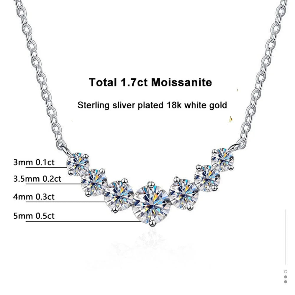 18k Sterling Sliver Plated White Gold Necklace
