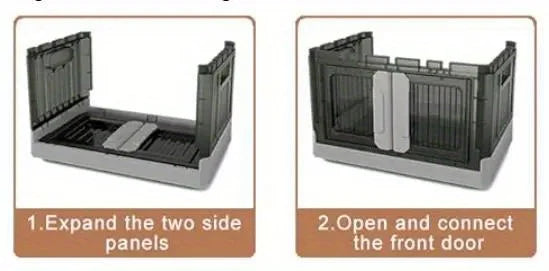 Collapsible Storage Bins, 2-Pack of Large Stackable Wheeled Clothing, Shoe, Bedroom, Office Organizer, Foldable Containers
