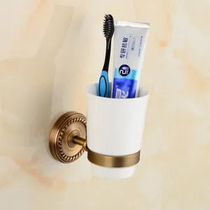 Solid Brass Bathroom Accessories Set,Robe hook,Paper Holder,Towel Bar,Soap Basket,Bathroom Fitting Sets