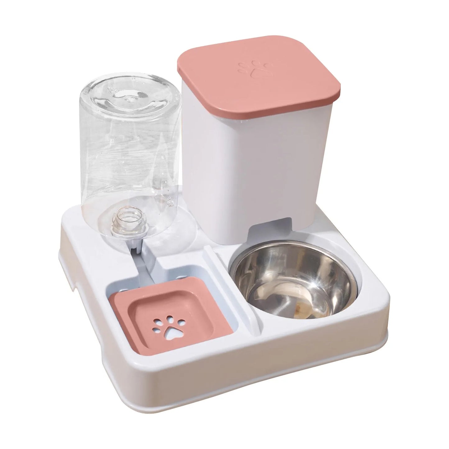 2-in-1 Automatic Pet Feeder & Water Dispenser – Large Capacity Food and Water Bowl for Cats and Dogs