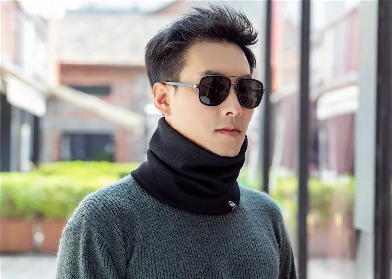 Unisex Solid Cashmere Ring Scarf