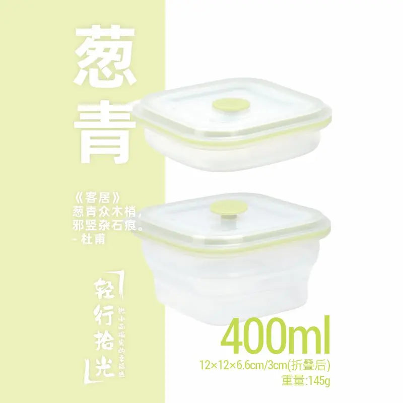 Silicone Snack Containers for Kids Food Containers with Lids, Fruit Container for Lunch, Foldable Lunch Container for Kids